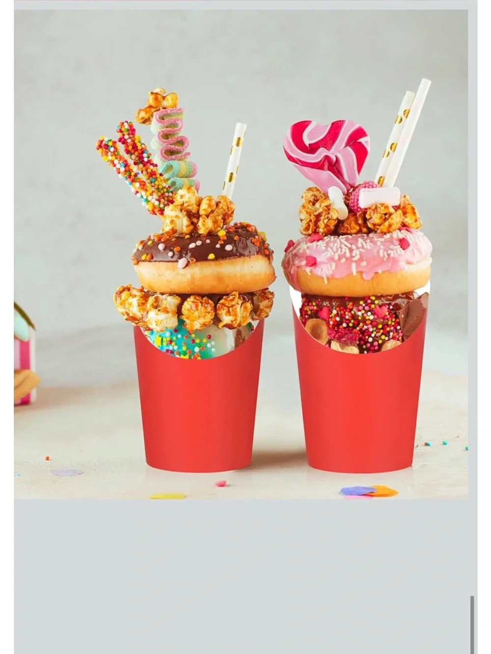 Red Party Favor Cups - Festive Snack Holders